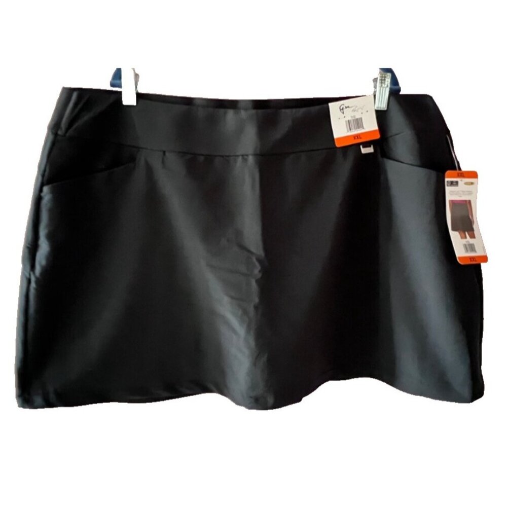 Greg Norman Women XXL Skirt Skort Golf Tennis Pickleball Black Play Dry Stretch